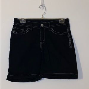 Lee Black Denim Mid Rise Shorts